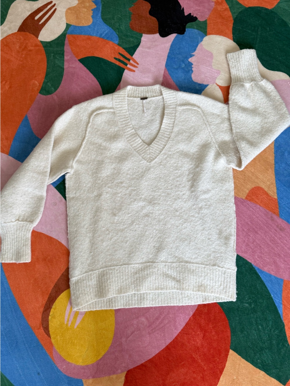 EUC free people • wool sweater • cream / off white